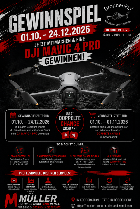 RIESIGES GEWINNSPIEL: Gewinne die DJI Mavic 4 Pro Creator Combo!