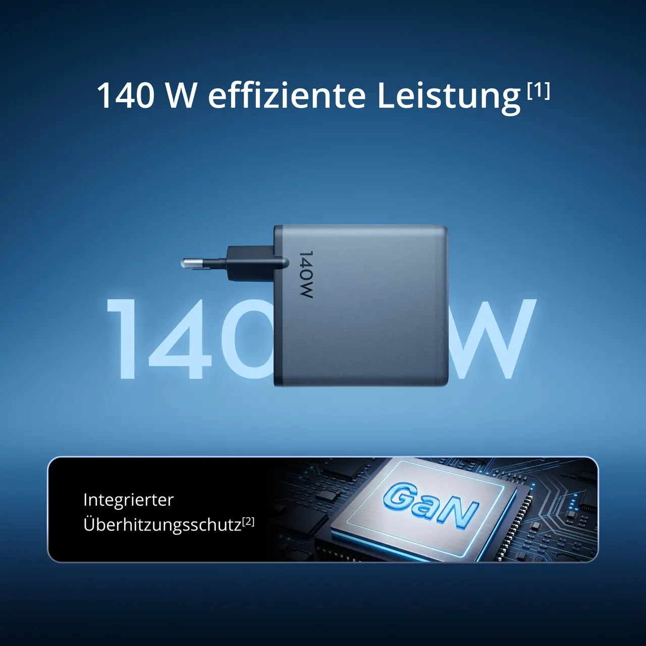 DJI Power 140W GaN Lade-Combo mit zwei Kabeln (1 m/1,8 m)