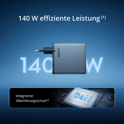 DJI Power 140W GaN Lade-Combo mit zwei Kabeln (1 m/1,8 m)